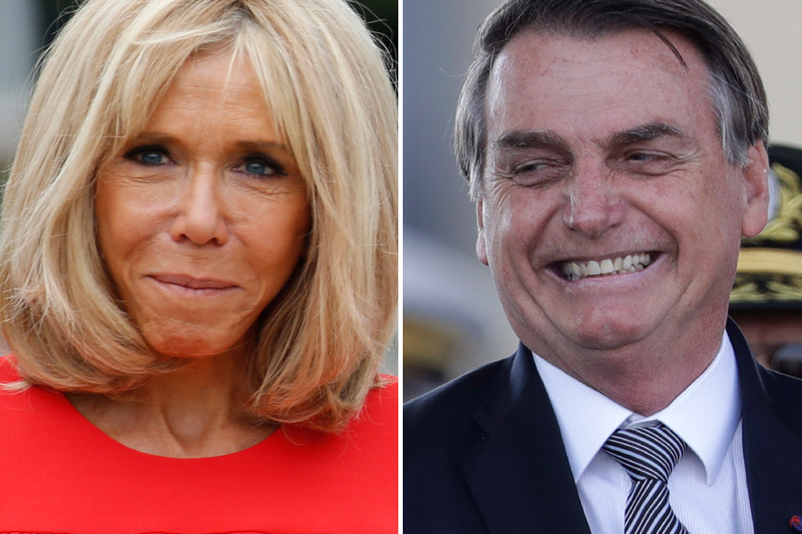 France's Brigitte Macron hits back at Brazilian president Jair Bolsonaro